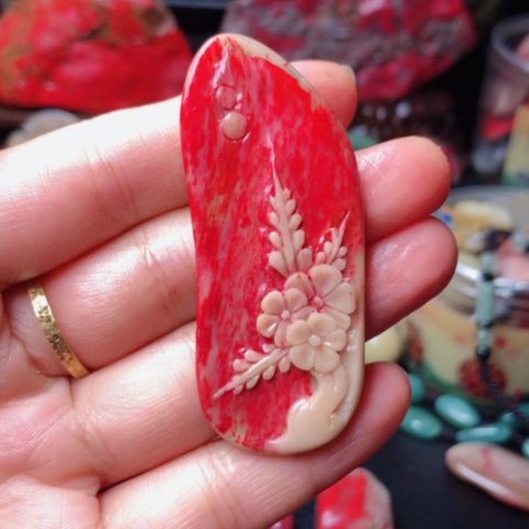 昌化鸡血石昌化鸡血石挂件