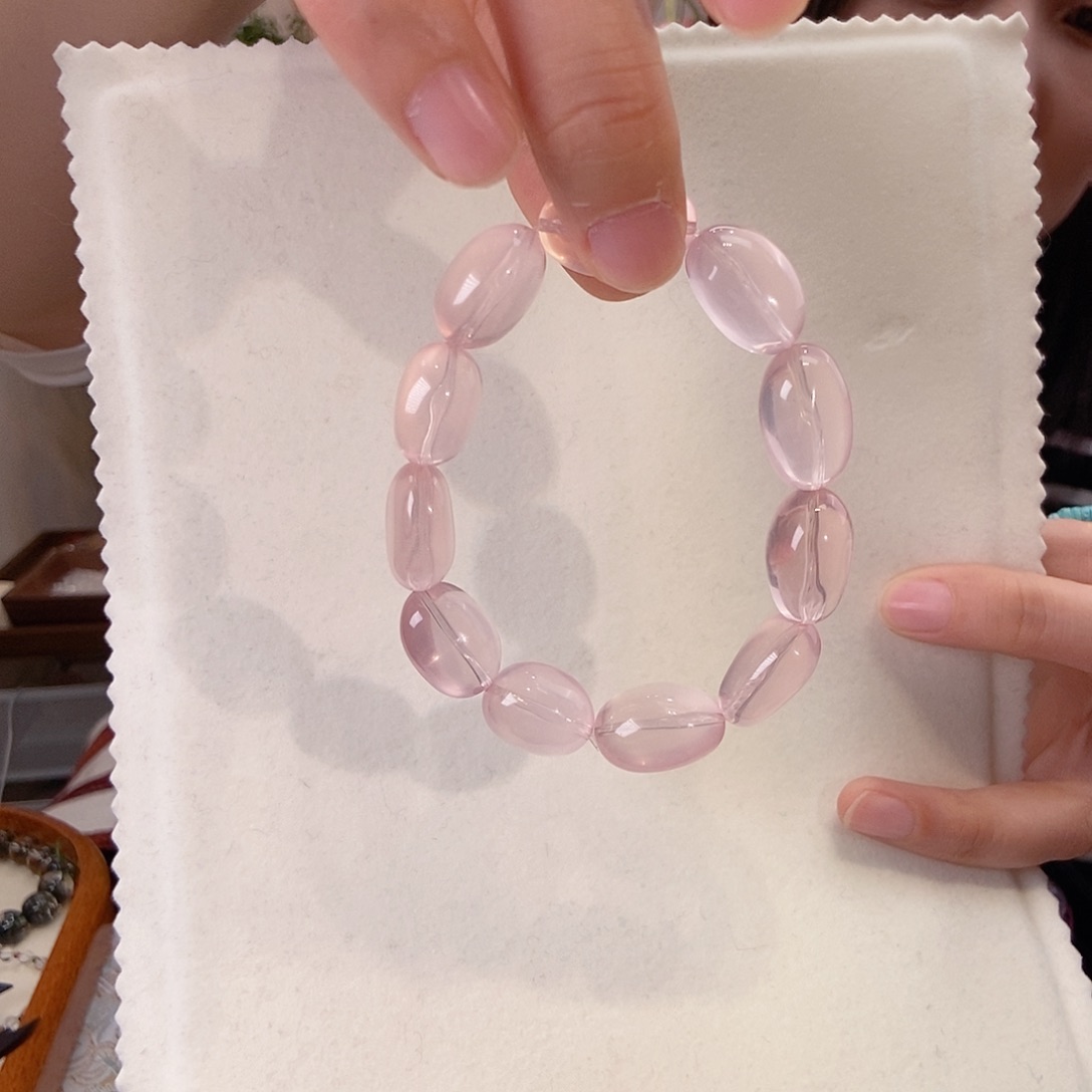 芙蓉石手链未镶嵌随形素圈