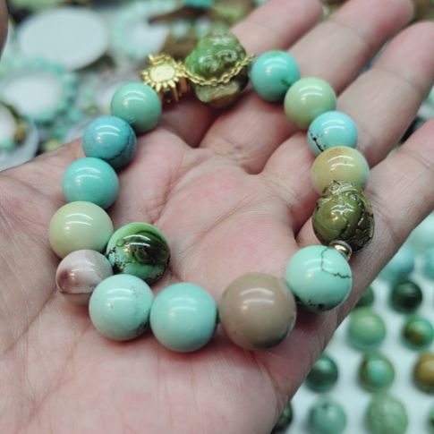 绿松石套链银S925镶嵌本***爱