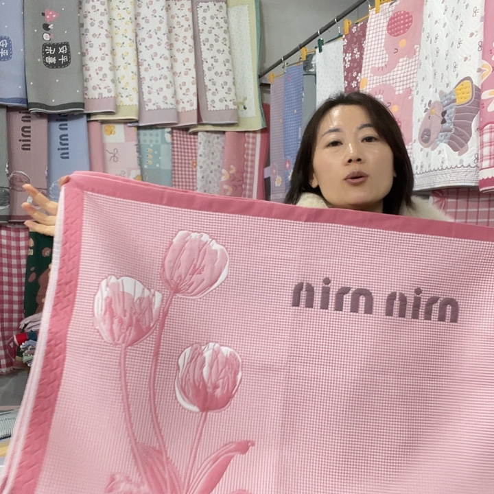 棉特价粉色郁金香纯棉