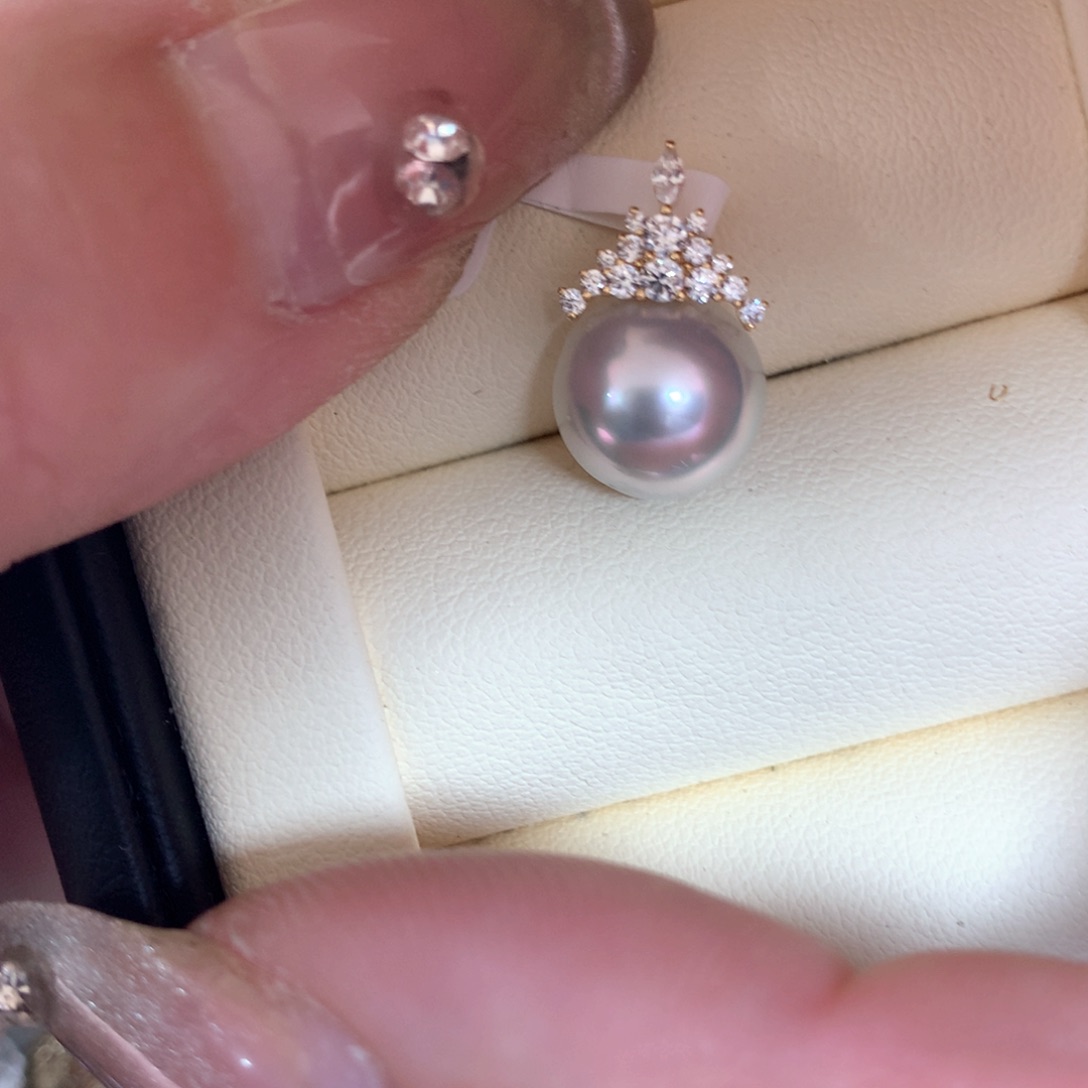 海水珍珠颈饰18K金镶嵌