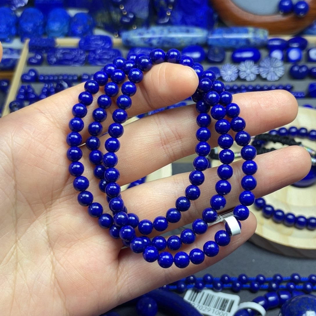 大***哥青金石未镶嵌多圈5+