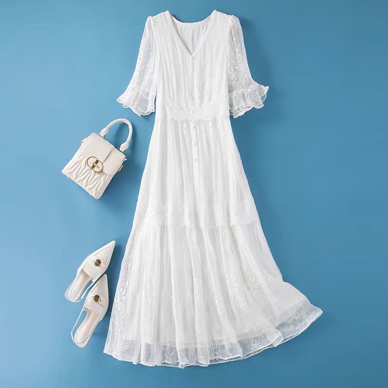 （福利裙）连衣裙子衬衫短裤秋冬夏季新款法式小个子收腰显瘦长裙