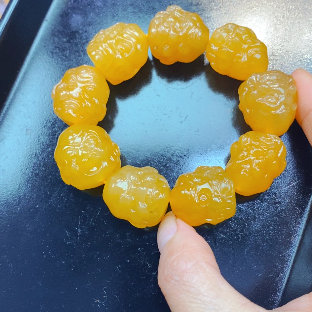 未镶嵌石英质玉（黄龙玉）吊坠(不含链)