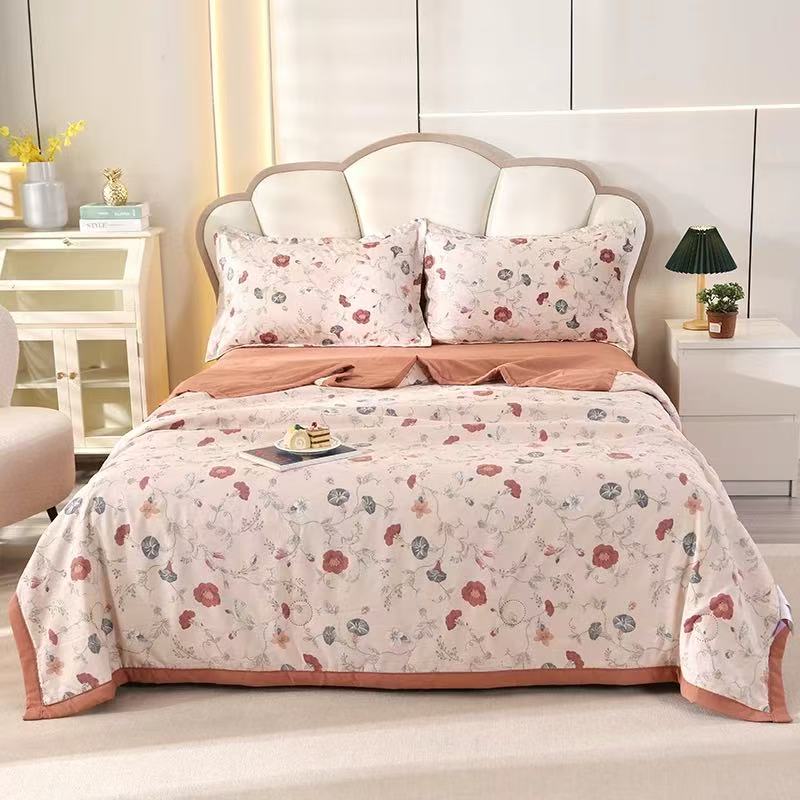 2025新款标准尺寸单人学生凉感薄款印花夏被小清新空调被