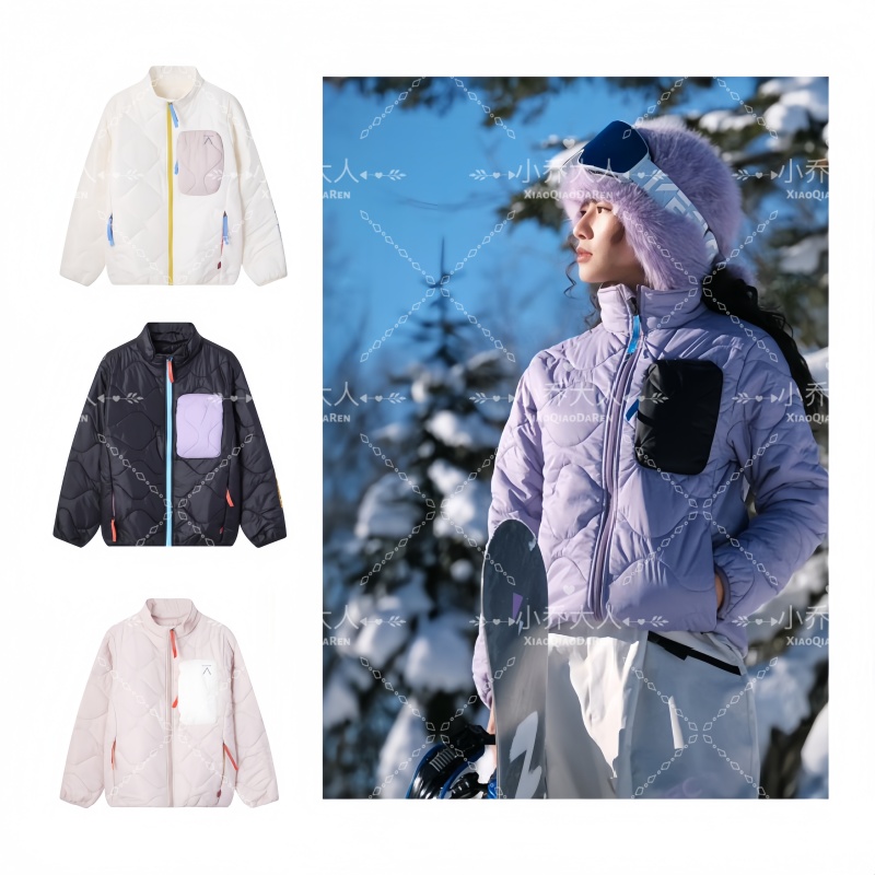 【冬日晴空】秋冬中间保暖层轻量夹克/情侣滑雪内胆冲锋棉服C2600