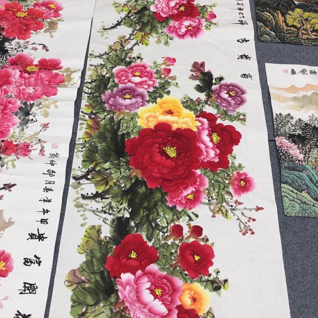 国画宣纸手绘，手工作品