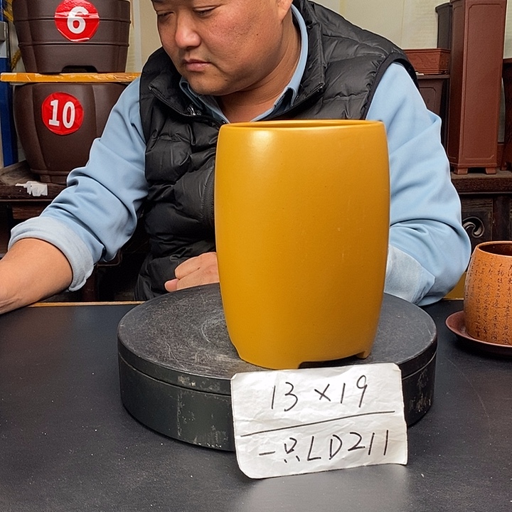 紫砂花盆货号一只LD211