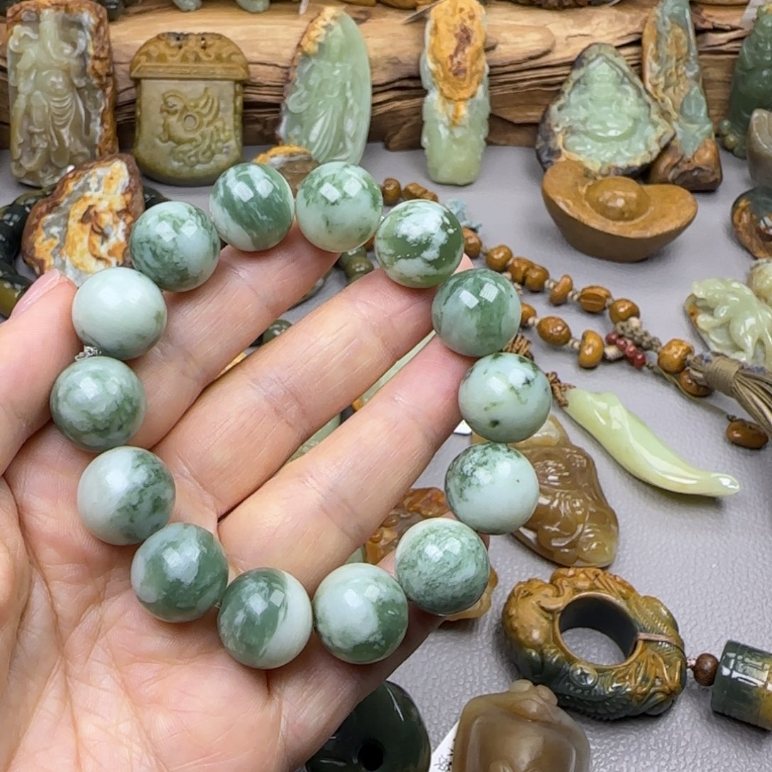 是****蛇纹石玉合金手串