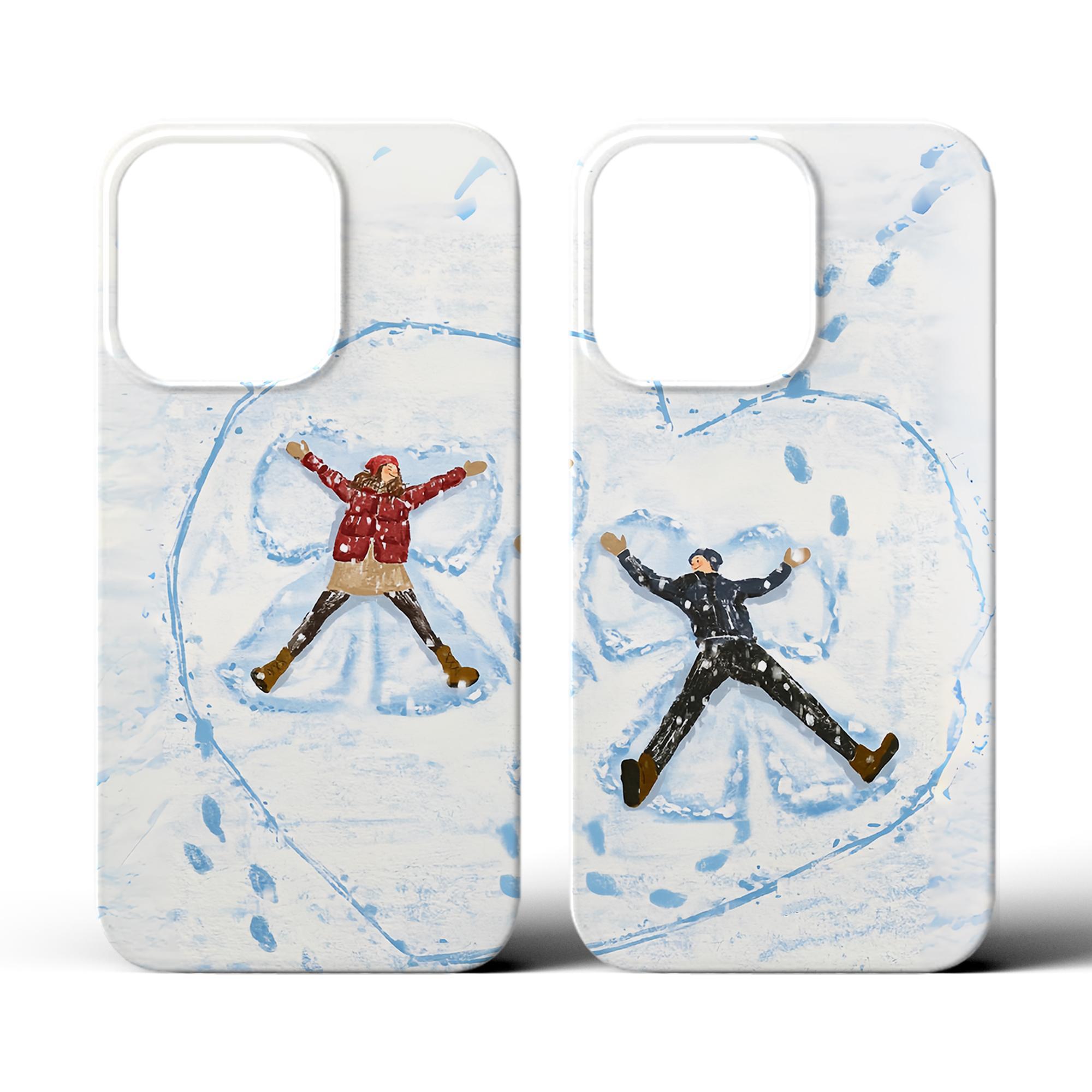 奥菲顿雪地情侣手机壳冬天适用iphone17promax苹果16油画13高级感