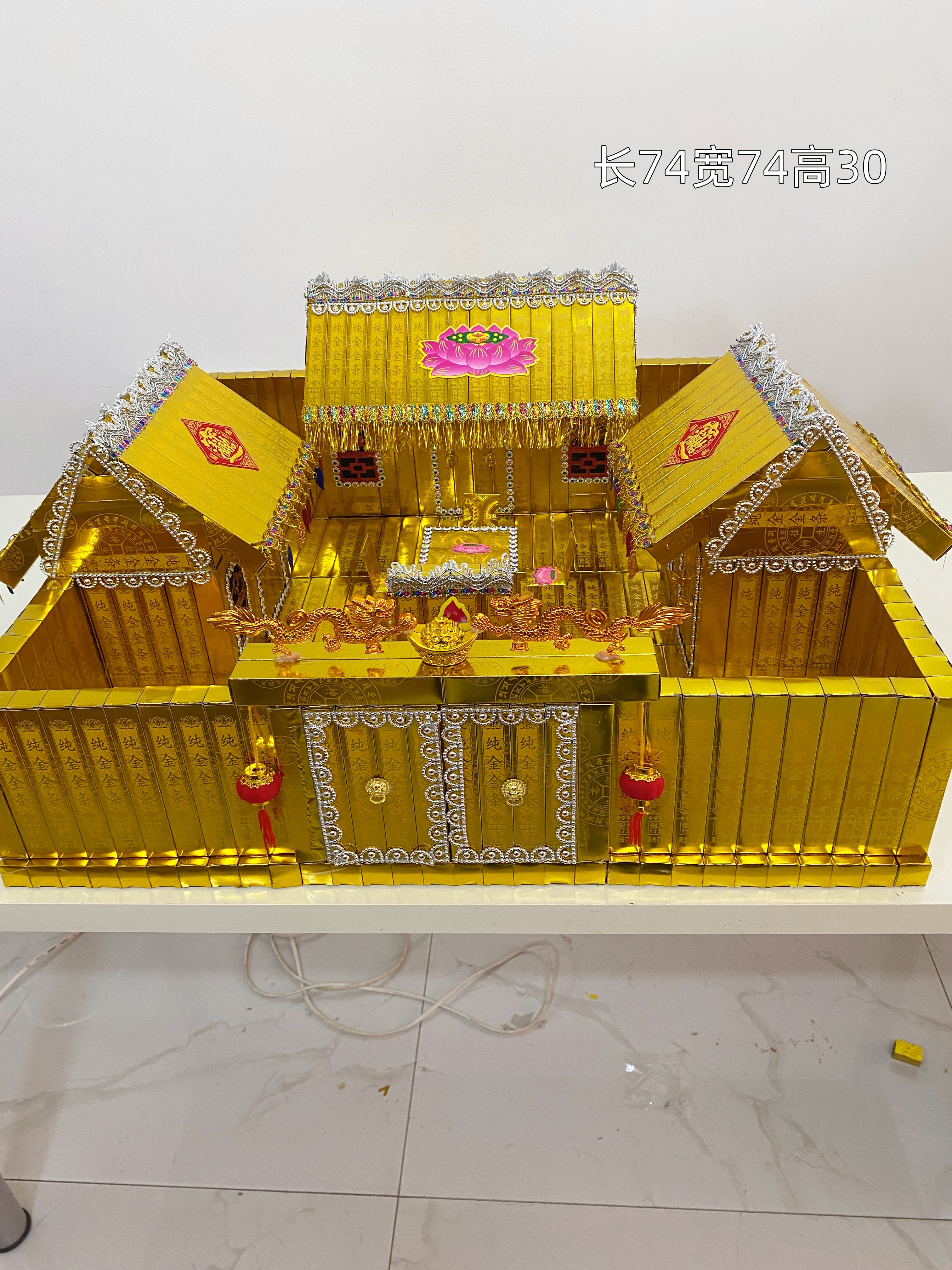 豪华别墅折纸手工DIY材料包附教程彰显中国文化