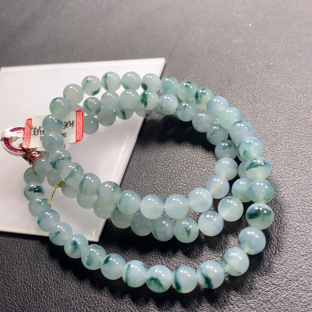 翡翠未镶嵌项圈项链