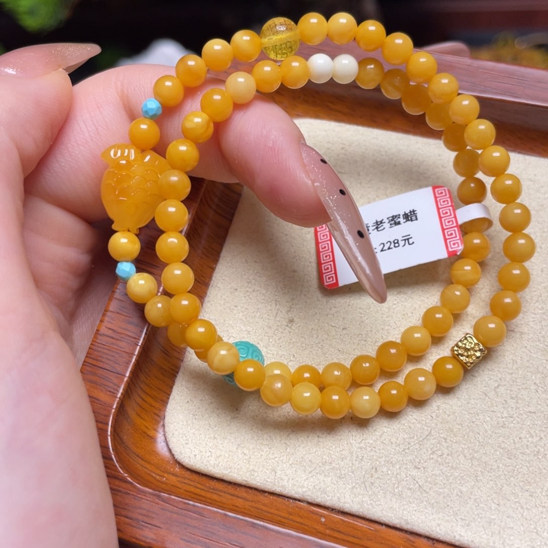 蜜蜡手链未镶嵌手串