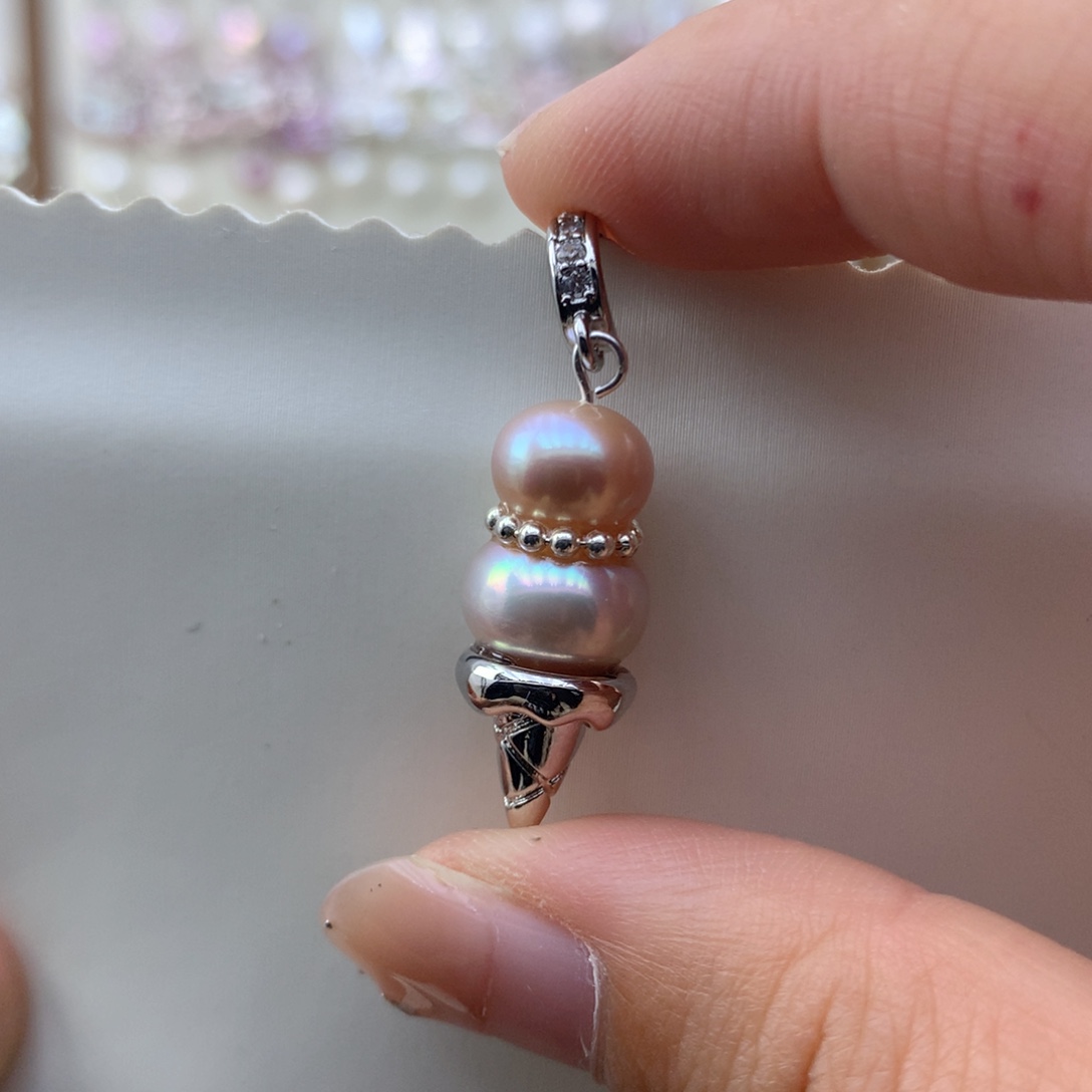 吊坠(不含链)合金淡水珍珠