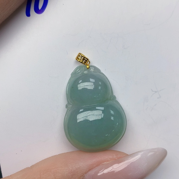 翡翠颈饰18K金镶嵌翡翠