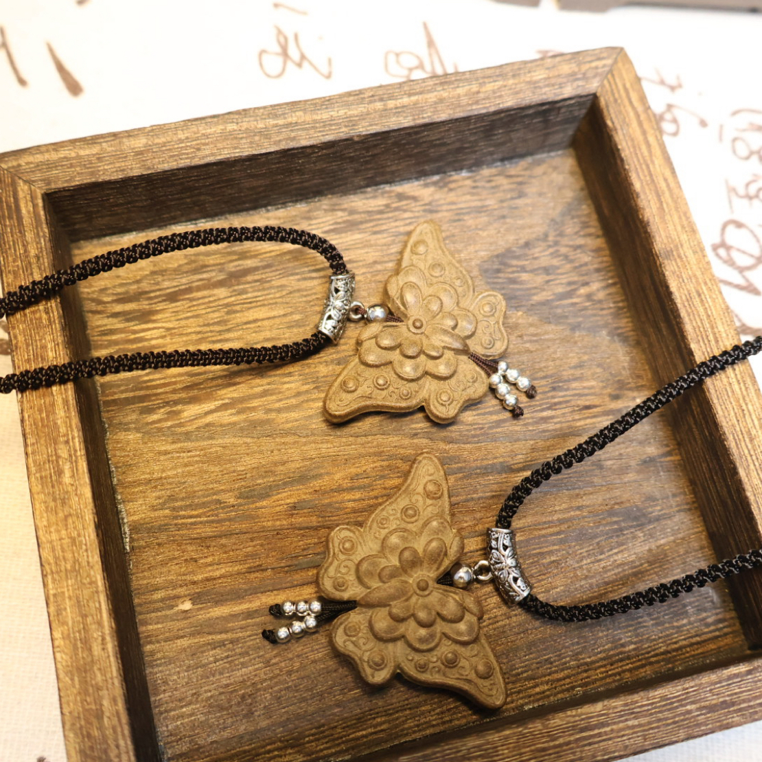 【蝴蝶香牌】天然合香古法手工制作中药合香牌（可选香方、挂绳）