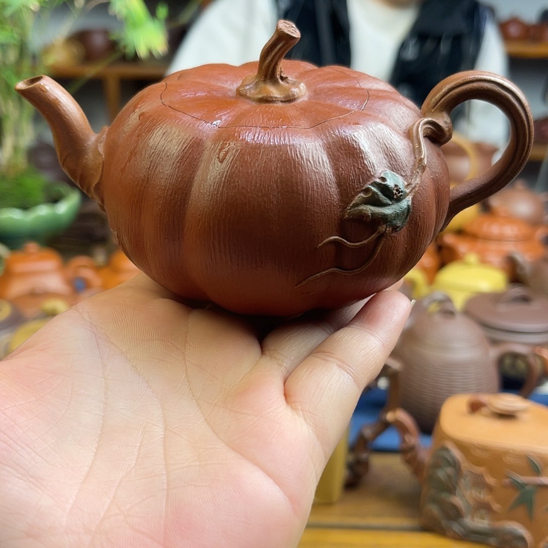 紫砂壶平*人南瓜壶薄胎放漏