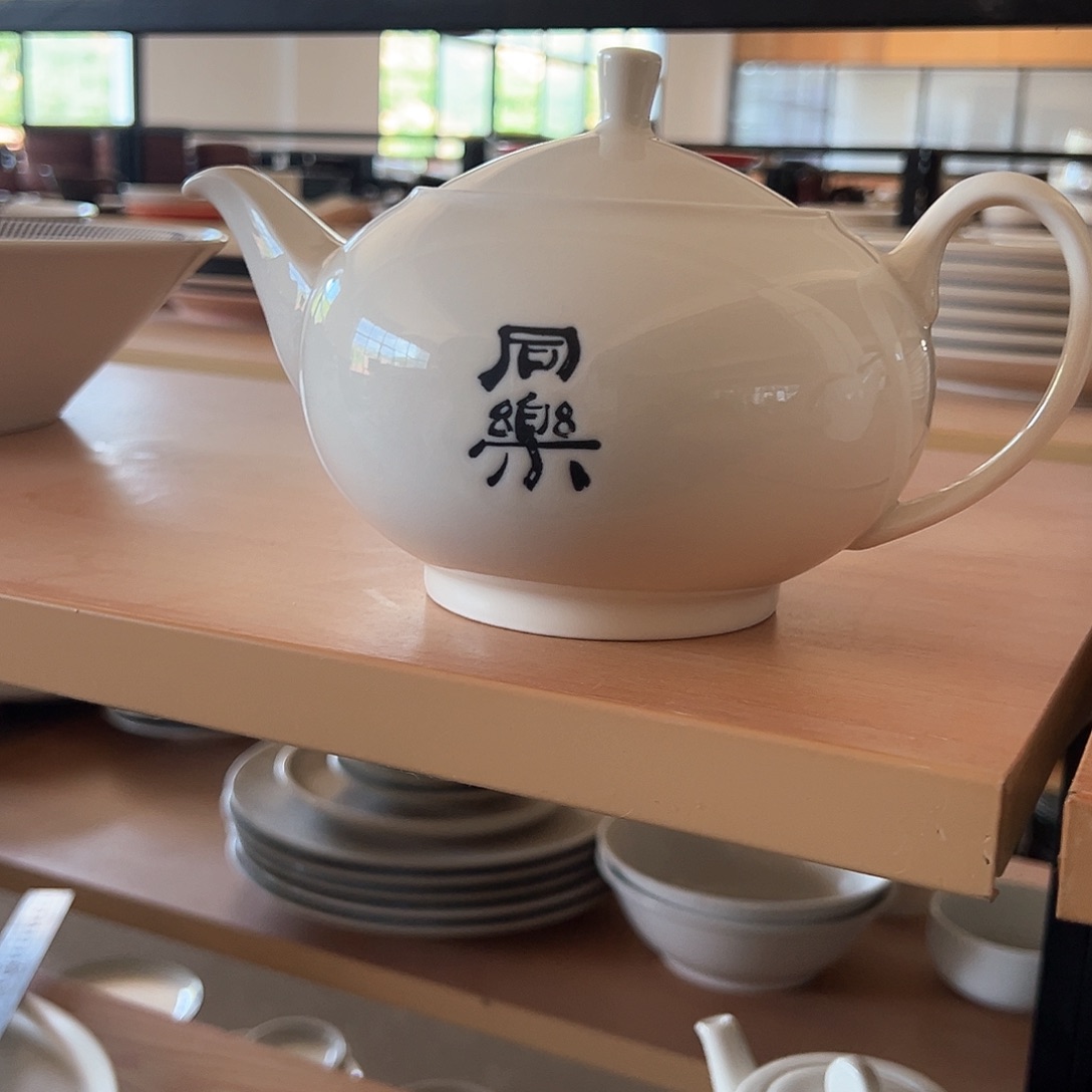 新骨瓷066微瑕暖白同乐大茶壶