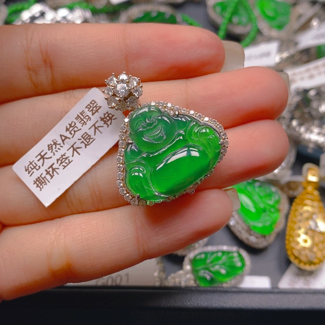 翡翠颈饰银S925镶嵌88888888888