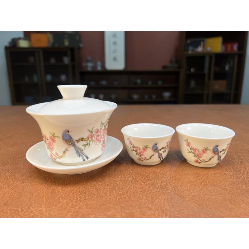 喜上眉梢三才盖碗+2杯-3199-0104