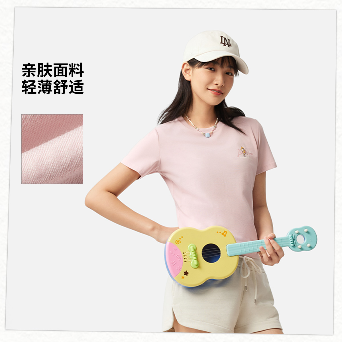 李宁官方速干短袖t恤25新品女夏日穿搭舒适休闲运动上衣AHSV752