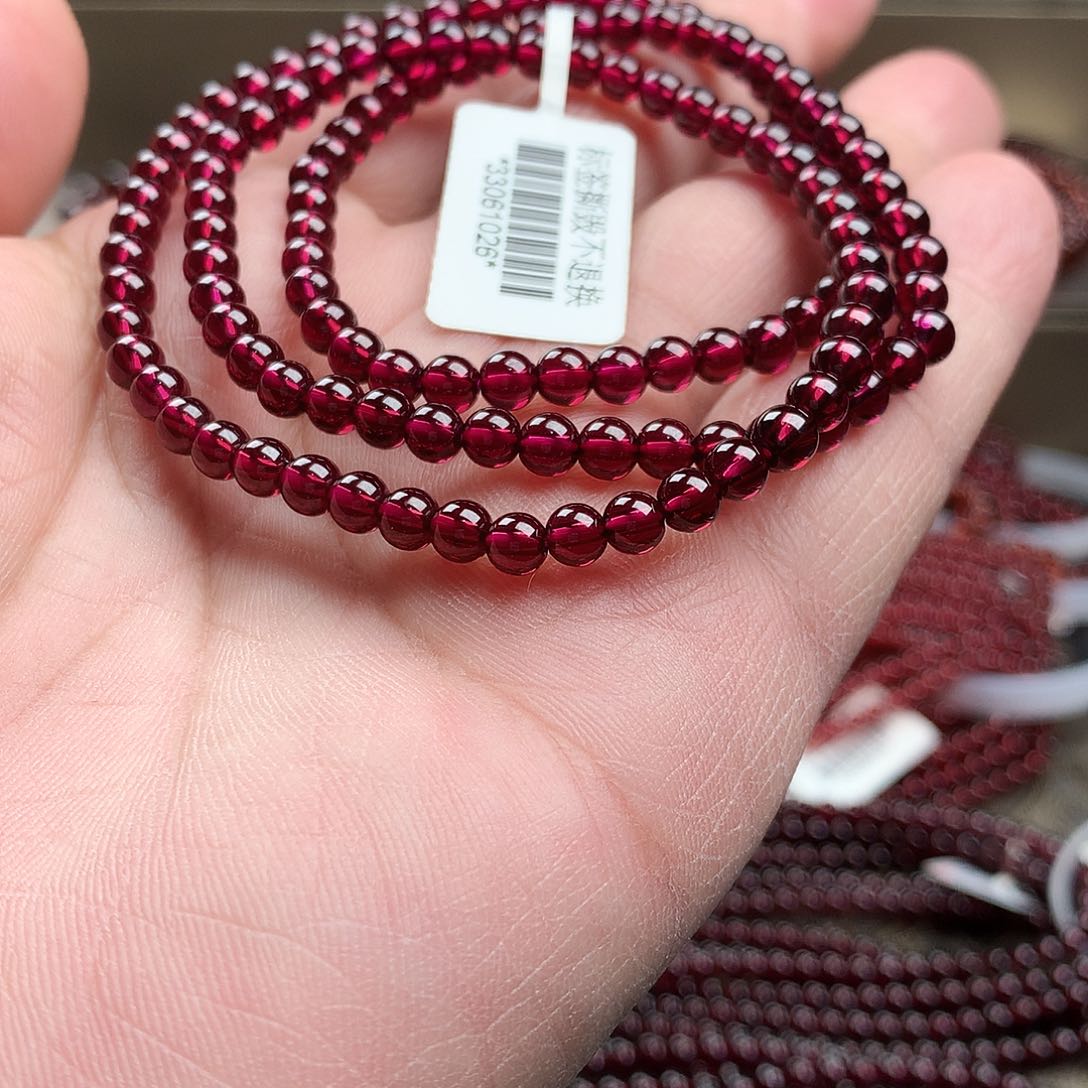 石榴石手串未镶嵌4.5