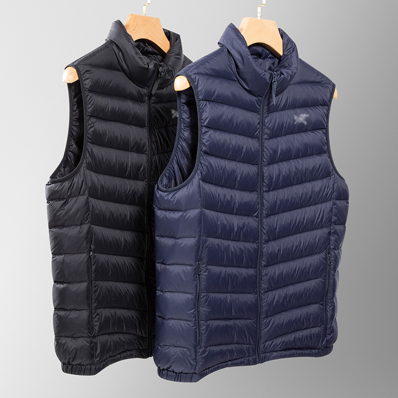 奥莱鸟家羽绒马甲男款休闲保暖外套轻薄立领外搭坎肩男士马甲背心