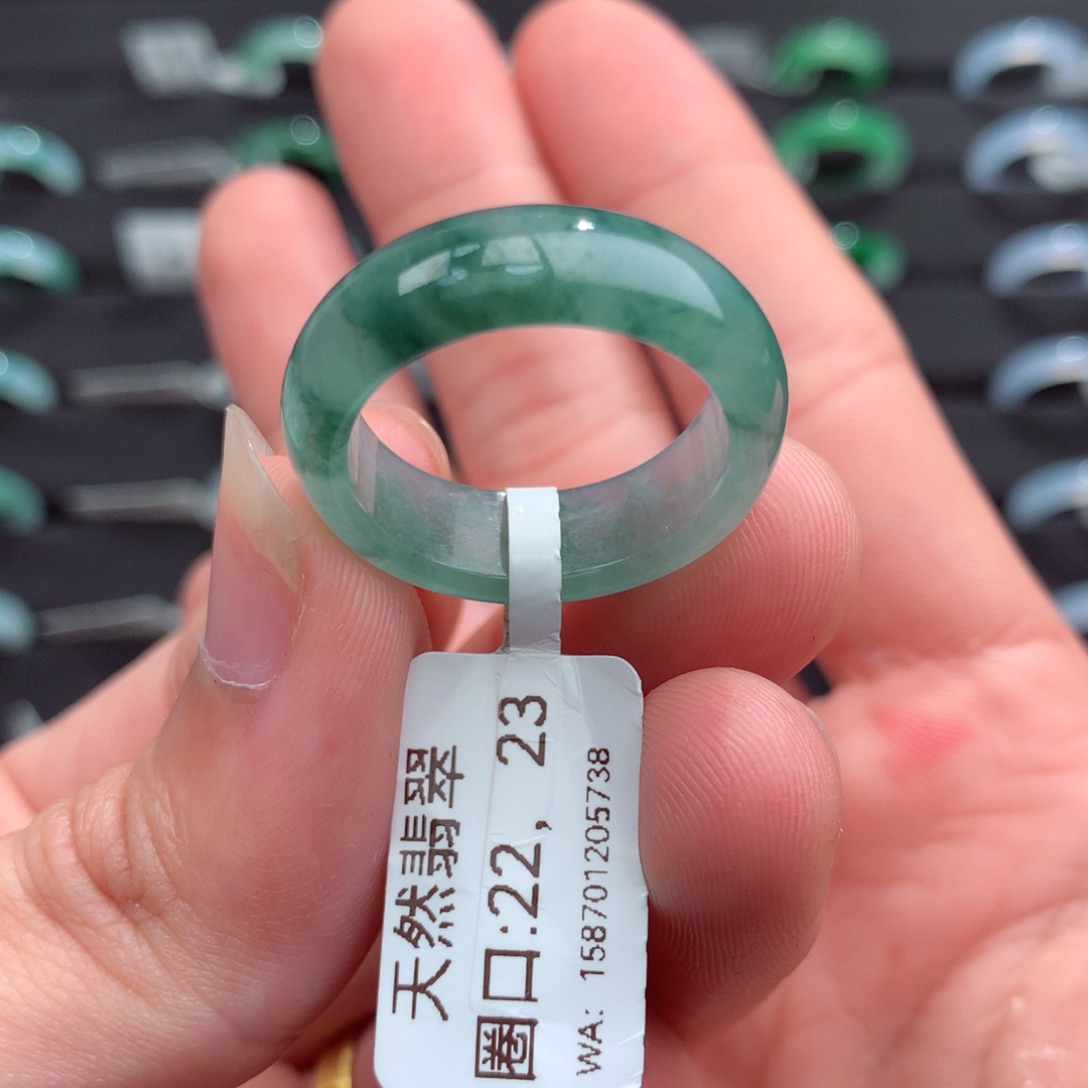 翡翠未镶嵌戒指天然