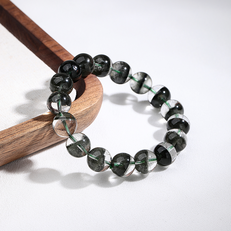 天然水晶绿幽灵聚宝盆干净透体-尺寸可选-多样性发一