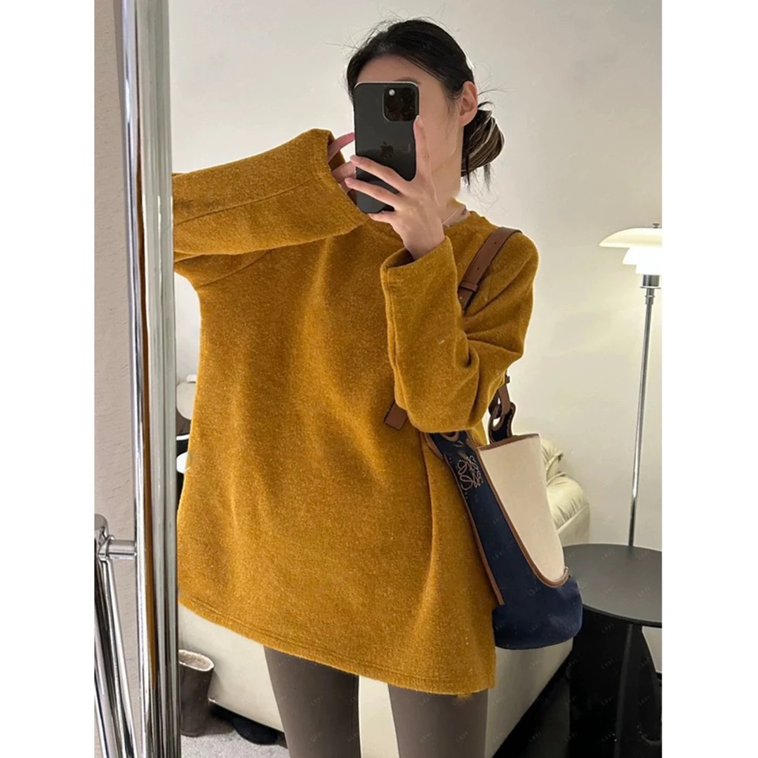 2025早春【精灵南瓜】宽松慵懒感 时尚气质百搭显瘦套头针织衫