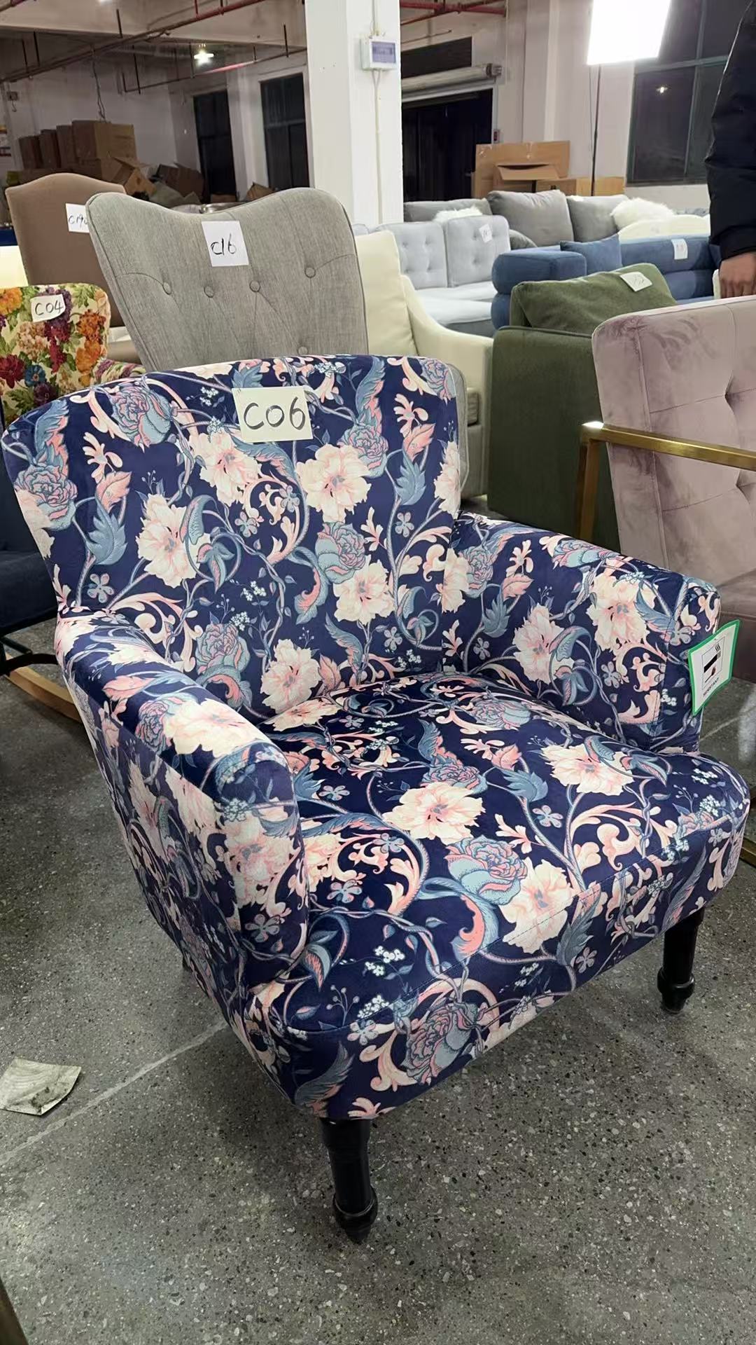 休闲印花单人休闲椅