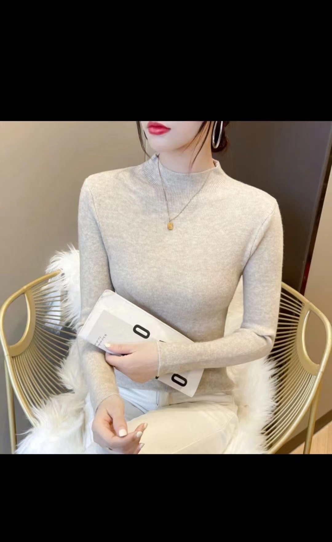 【欣欣服饰】春秋季修身打底衫 女
