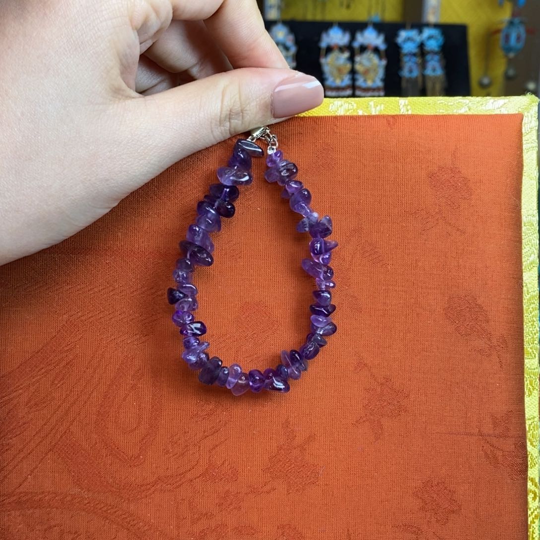 未镶嵌紫晶珠宝半成品