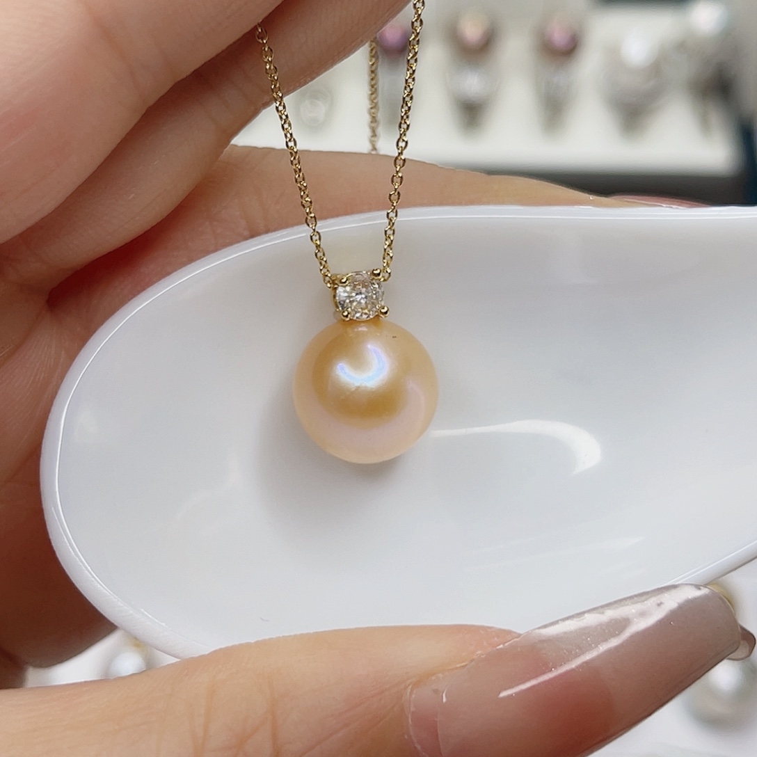 淡水珍珠合金吊坠(赠链)12