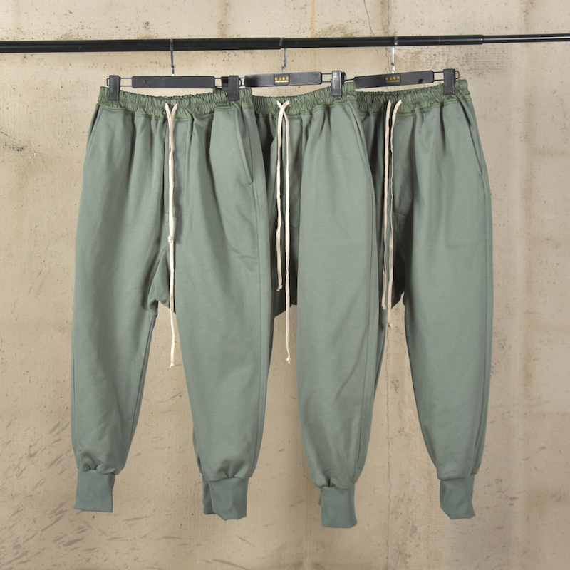 小众设计师服装ro束腿毛圈厚哈伦吊裆长裤秋冬