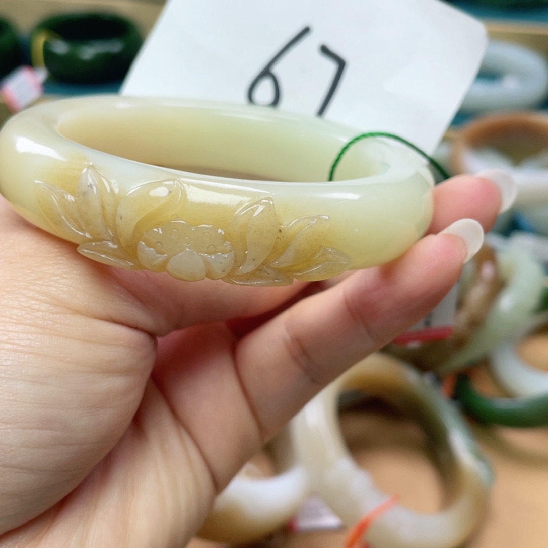 未镶嵌手镯和田玉圈口58