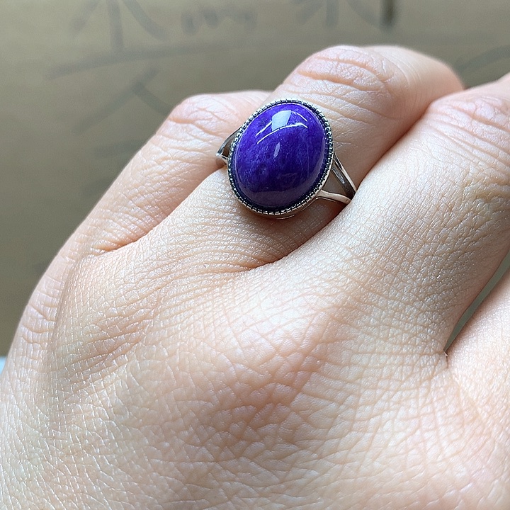 水晶水晶戒指银S925镶嵌