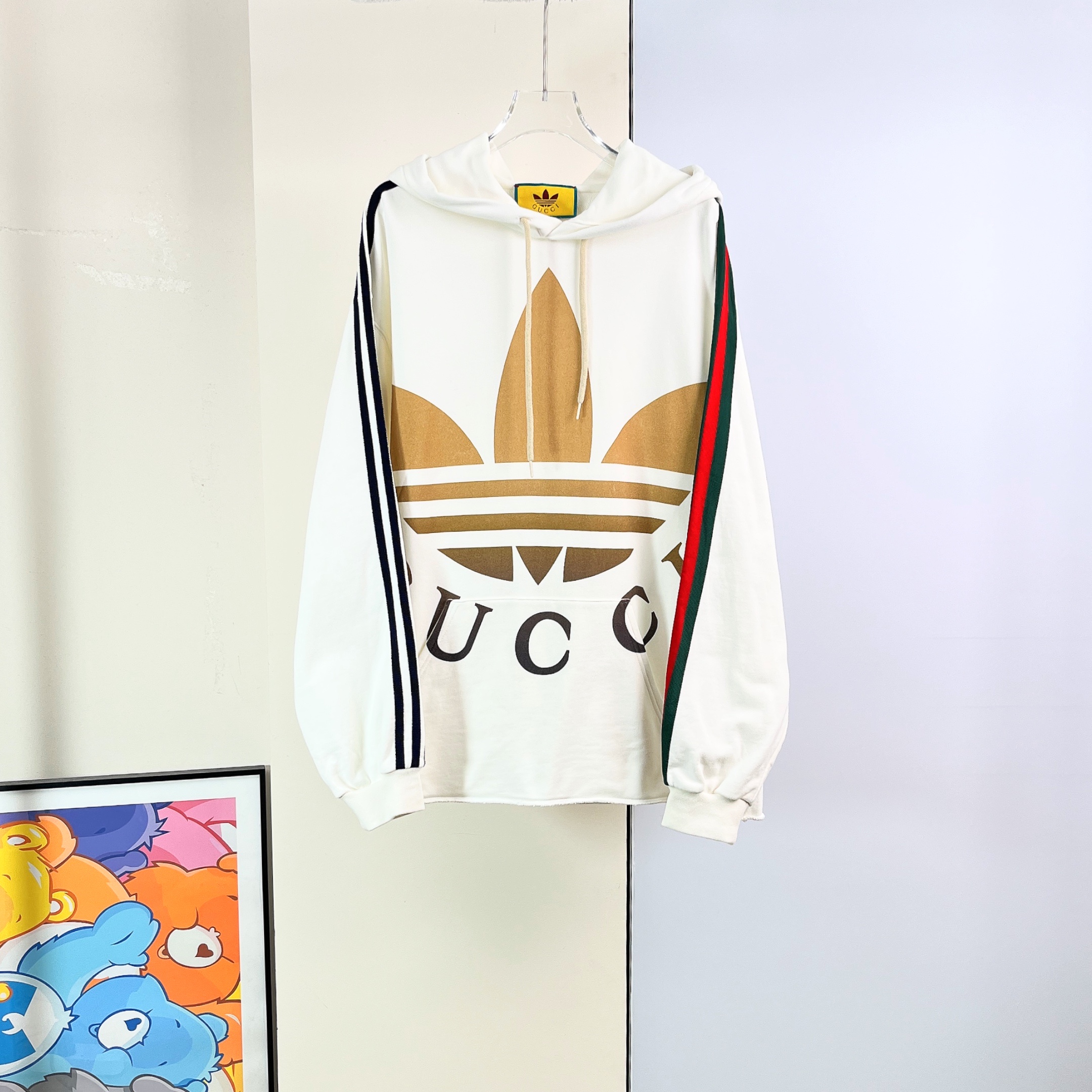 95新 GUCCI/古驰 联名款/连帽卫衣 /S码/Xsp38964/公价11000