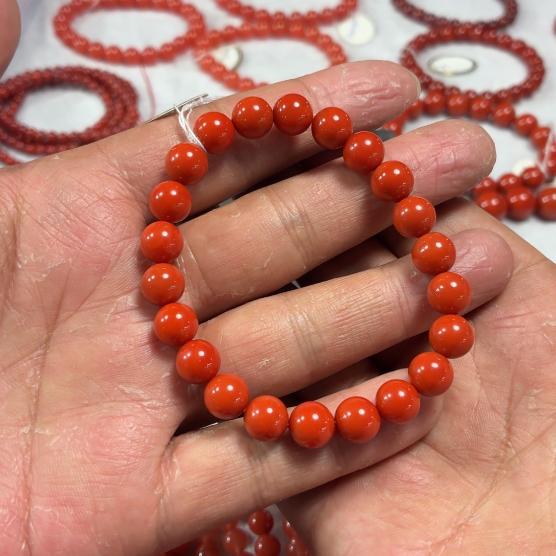 南红玛瑙未镶嵌手链