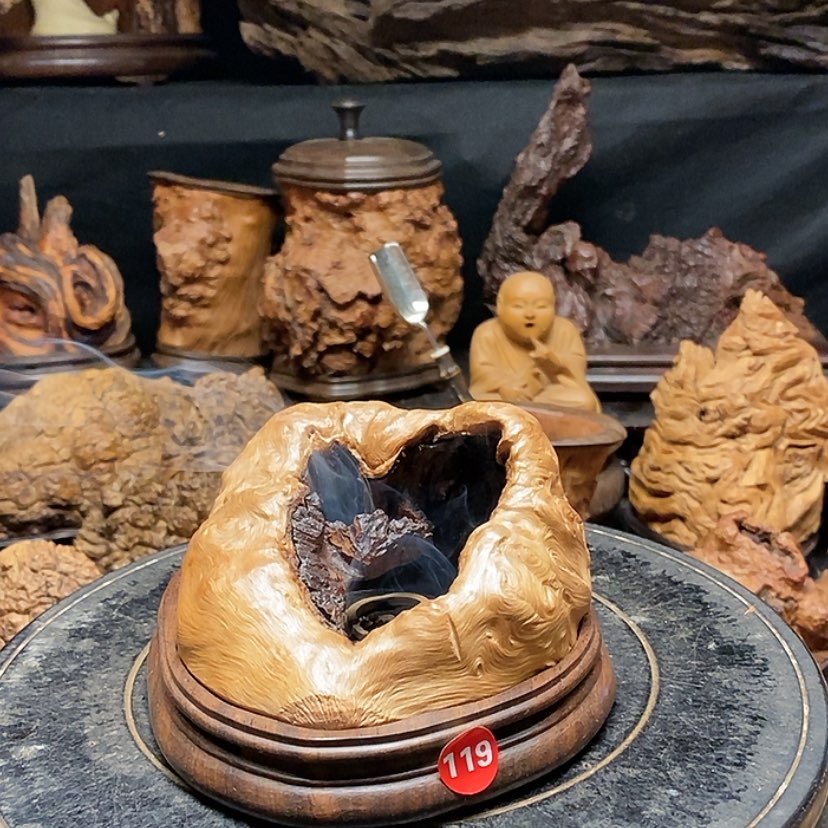 【闪购商品】119号荔枝木香炉工艺