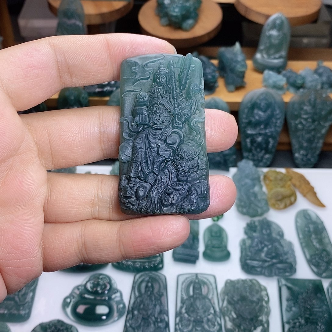 定制翡翠未镶嵌赵公明