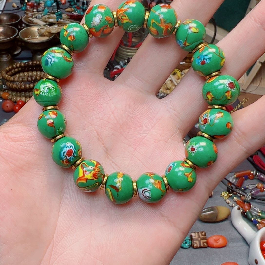 玻璃DIY清琉璃点彩琉璃手串