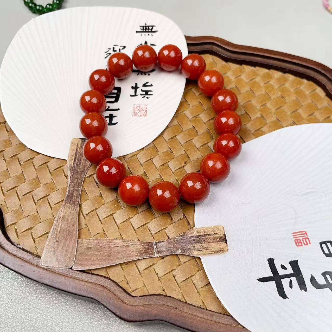天然南红玛瑙卡12手串 多样性发货拍一发一