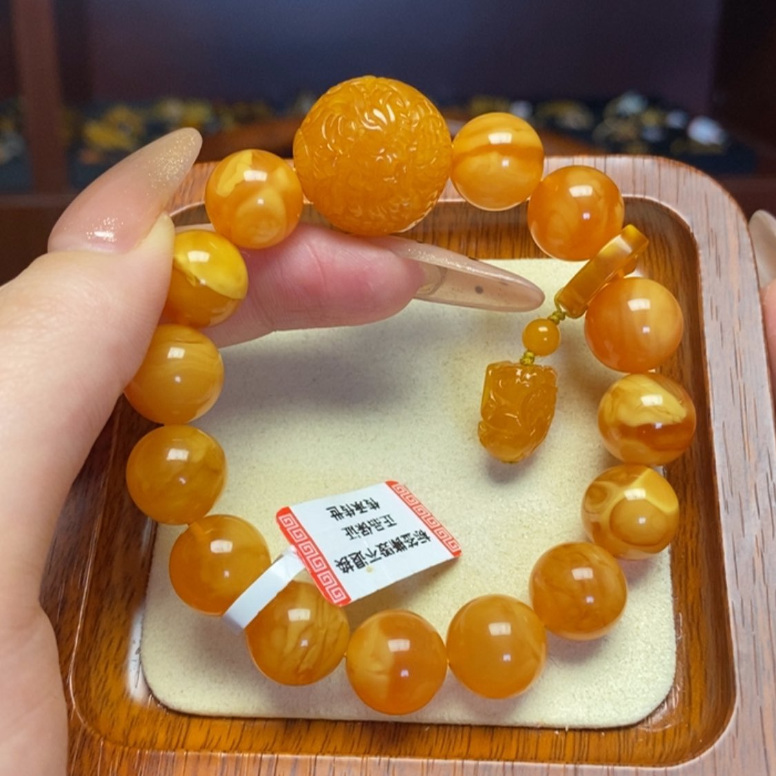 【闪购商品】蜜蜡手链未镶嵌手串