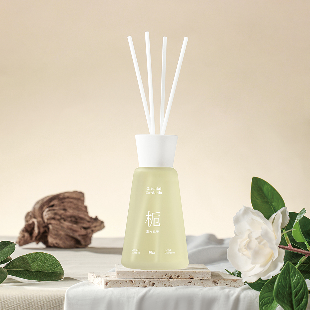 初互东方栀子清新持久无火香薰藤条卧室香氛室内摆件200ML