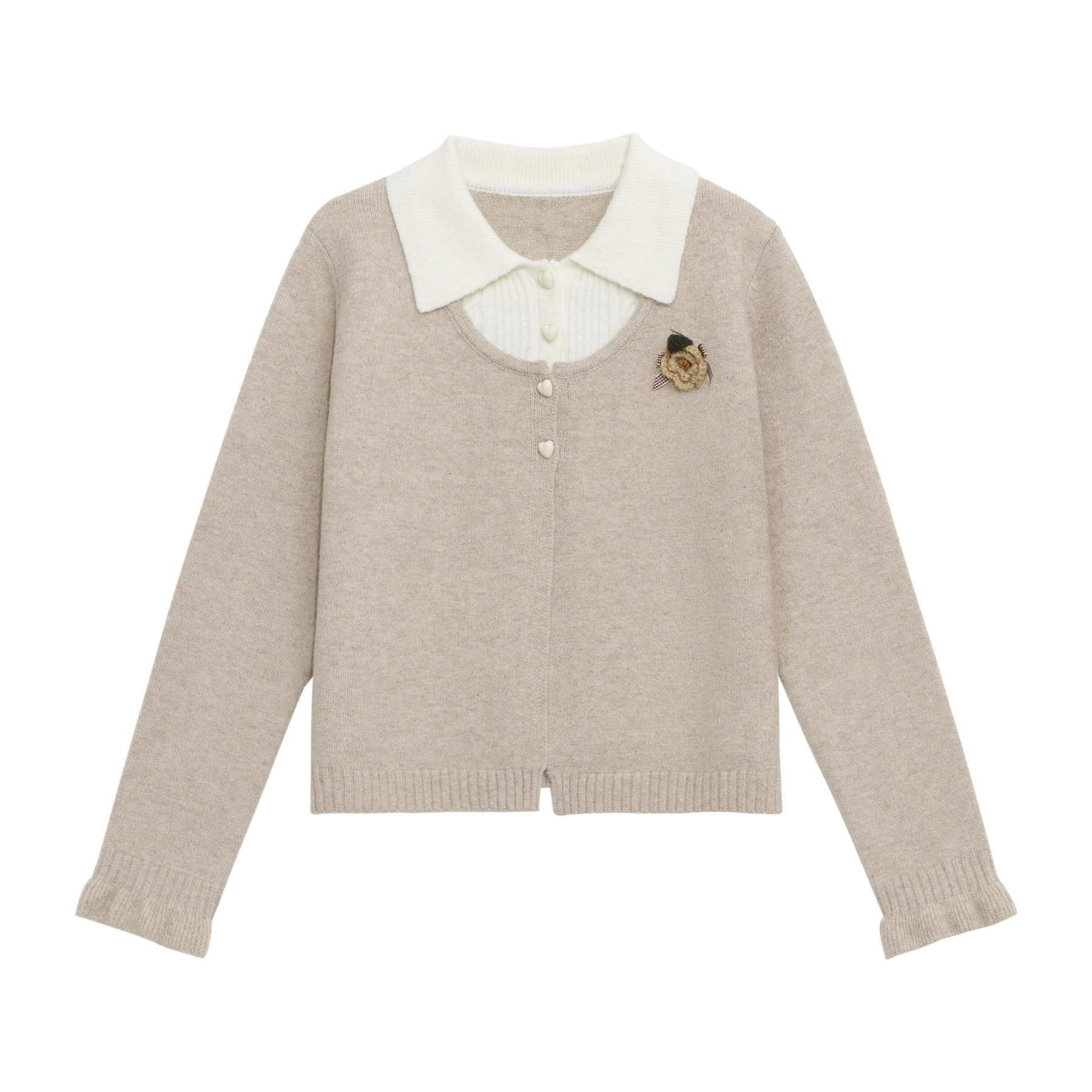 现货【品牌撤柜款ZB】新款韩系慵懒假两件减龄显瘦针织衫DYL662164