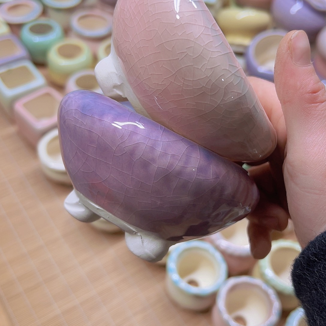 红陶陶瓷花盆当场满12包邮