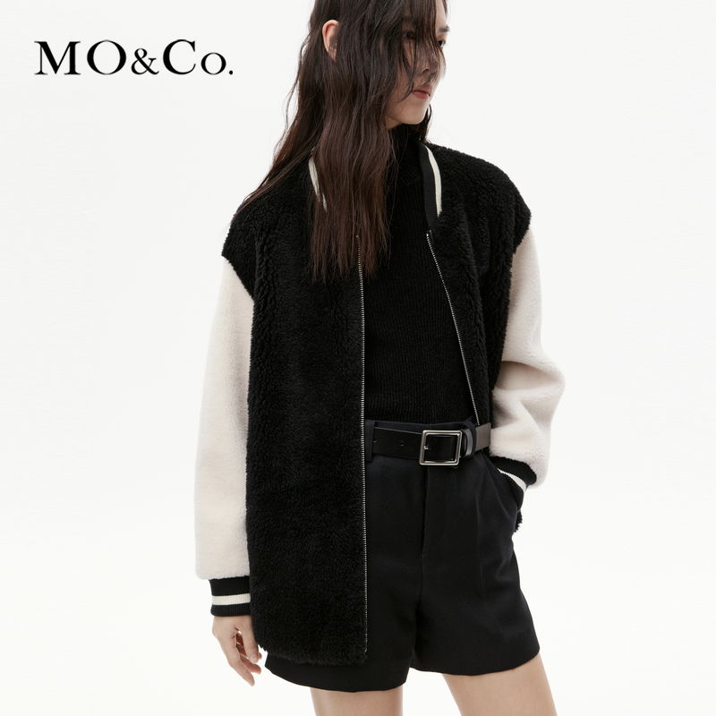 【赵老板专属】MOCO冬绵羊毛MC章仔棒球服外套MBC4COT028