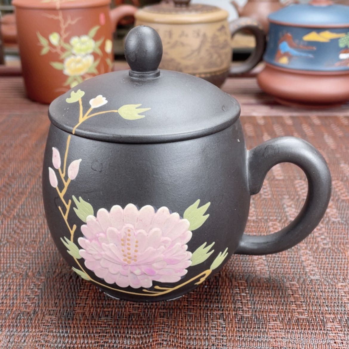 【闪购商品】紫砂茶杯月**吃宜兴原矿紫砂盖杯微瑕