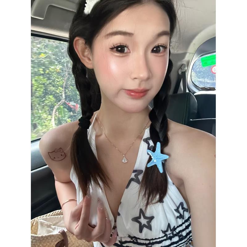 钛钢贝壳项链 玫瑰金白贝小裙子扇子贝壳简约百搭项链气质经典